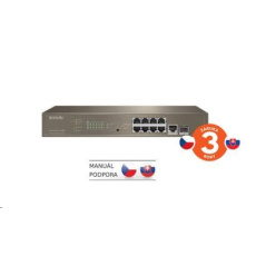 BAZAR - Tenda TEG5310P-8-150W - L3 managed Gigabit PoE AT Switch, 8x PoE AF/AT 10/100/1000Mbps, 1xSFP 1Gbps - poškozený