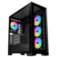 BAZAR - VeinX case GL29AL-BK, ATX, Průhledná bočnice, 4x 120mm ARGB Fan, ARGB Hub, Černá - Rozbaleno (Komplet)