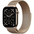 Apple Watch Series 11 GPS + Cellular 46mm Gold Titanium Case with Gold Milanese Loop - M/L