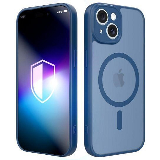 3mk ochranný kryt Misty MagCase Blue pro Apple iPhone 15