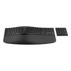 HP 960 Black Ergonomic Wireless Keyboard - bezdrátová ergonomická klávesnice CZ/SK