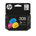 HP 308 Tri-color Original Ink Cartridge (120 pages)