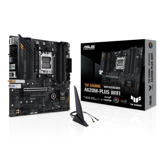 BAZAR - ASUS MB Sc AM5 TUF GAMING A620M-PLUS WIFI, AMD A620, 4xDDR5, 1xHDMI, 2xDP, mATX - Po opravě (Bez příšlušenství)