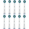 Oral-B Cross Action, náhradní hlavice 10 ks, bílé, oscilačně-rotační technologie, efektivní odstranění plaku