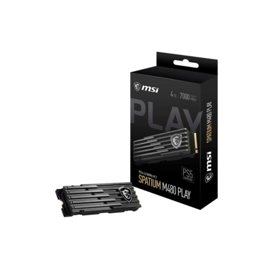 MSI SSD SPATIUM M480 PRO, 4TB, M.2 2280, PCIe Gen4x4 NVMe 1.4, R:7000/W:6800MB/s