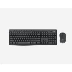 BAZAR - Logitech Silent Wireless Combo MK295, bezdrátová klávesnice + myš, 2.4 GHz, CZ/SK, Graphite ROZBALENO