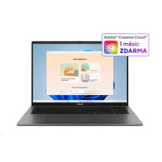 ASUS NTB Vivobook S16 (S3607CA-RP001W), Ultra 5 225H, 16.0" 1920x1200, 16GB, 512GB SSD, Intel, W11 Home, Matte Gray