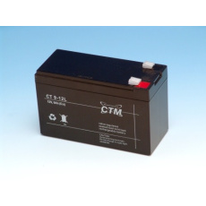 Baterie - CTM CT 12-9L (12V/9Ah - Faston 250), životnost 5let