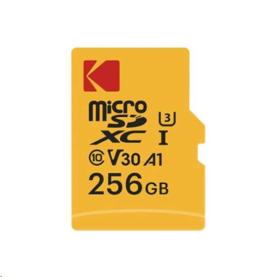 Kodak paměťová micro SD karta 256GB UHS-I U3 V30 Ultra + adaptér Kodak paměťová micro SD karta 256GB UHS-I U3 V30 Ultra + adaptér