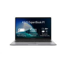 ASUS NTB ExpertBook P1 (P1503CVA-S7I7161TX), i7-13620H, 15.6" FHD, 16GB, 1TB SSD, UHD, W11 Pro, Misty Grey