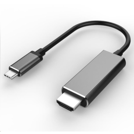 PREMIUMCORD Kabel USB3.1 typ-C na HDMI, 1,8m rozlišení obrazu 4K*2K@60Hz Aluminium