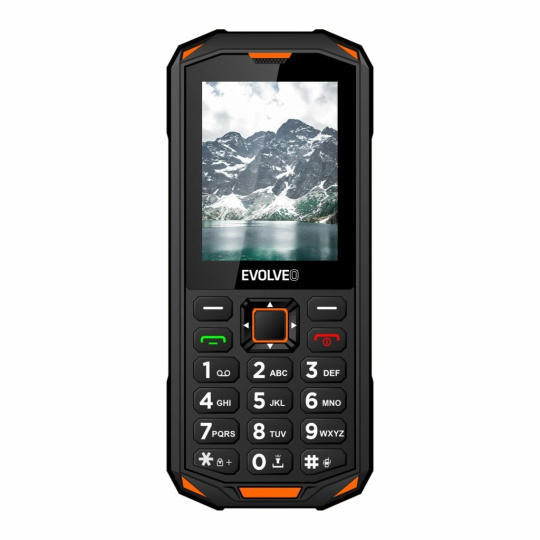 BAZAR - EVOLVEO StrongPhone X5, vodotěsný odolný Dual SIM telefon, černo-oranžová - Poškozený obal (Komplet)