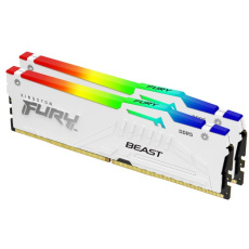 KINGSTON DIMM DDR5 16GB (Kit of 2) 5200MT/s CL40 FURY Beast Bílá RGB XMP