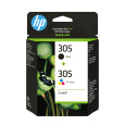 HP 305 2-Pack Tri-color/Black Original Ink Cartridge (100 / 120 pages)