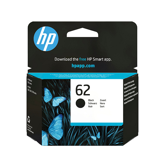 HP 62 Black Original Ink Cartridge (200 pages)