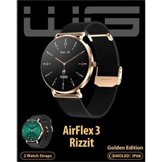 WG - Chytré hodinky AirFlex3 Rizz It / Gold Edition