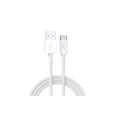 WG Datový kabel Type C-USB-A/1m/nylon braided/white