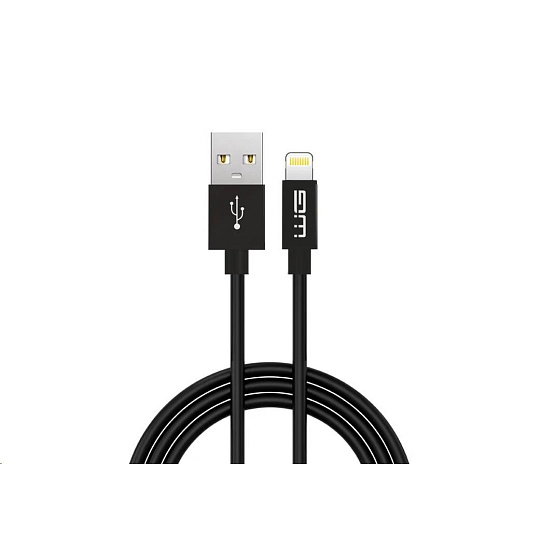 WG - Datový kabel Lightning na USB-A, 1 metr, černá
