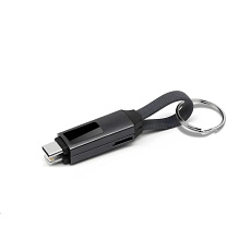 WG - Kabel + magnetická kabelová klíčenka 3v1, tmavě šedá