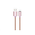 WG - Datový kabel Lightning na USB-A, 1 metr, růžová