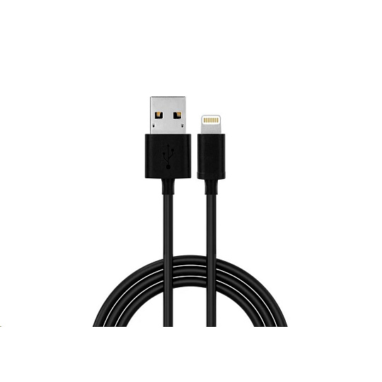 WG - Datový kabel Lightning MFI na USB-A, 2 metry, černá