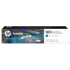 HP 981Y Extra High Yield Cyan Original PageWide Cartridge (16,000 pages) HP 981Y Extra High Yield Cyan Original PageWide Cartridge (16,000 pages)