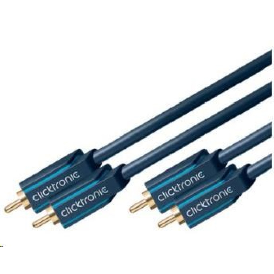 ClickTronic HQ OFC kabel 2x Cinch - 2x Cinch RCA, M/M, 5m