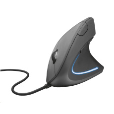 BAZAR - TRUST Myš Verto ergonomic mouse USB, black (černá) - poškozený obal