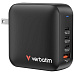 VERBATIM GaN Nabíječka Mini GaN 165W, 3xUSB-C, 1x USB-A, černá