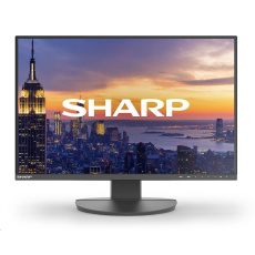 SHARP MT 24" MultiSync EA242W-BK, IPS TFT, 1920x1200, 300nit, 1000:1, 6ms, DP, DVI-D, HDMI, USB, Repro, Černý
