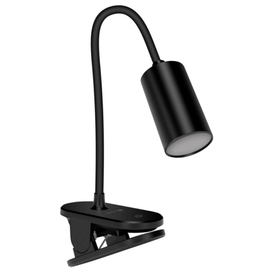CONNECT IT Stolní LED lampa CLIP 2 s klipem, černá CONNECT IT Stolní LED lampa CLIP 2 s klipem, černá