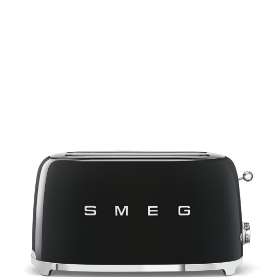 Smeg TSF02BLEU, toustovač / topinkovač, 4 toasty, 6 úrovní opékání, zásuvka na drobky, styl. 50. let, černý