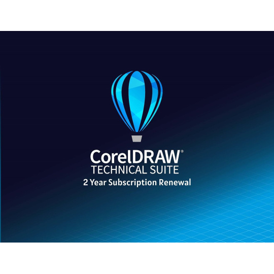 CorelDRAW Technical Suite 2 roky obnova pronájmu licence (2501+) EN/DE/FR/ES/BR/IT/CZ/PL/NL