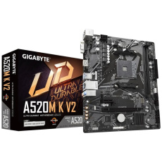 BAZAR - GIGABYTE MB Sc AM4 A520M K V2, AMD A520M, 2xDDR4, 1xHDMI, 1xVGA - Po opravě (Bez příšlušenství)