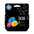 HP 308 2-Pack Tri-color/Black Original Ink Cartridge (120 / 160 pages)