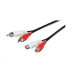 PREMIUMCORD Kabel prodlužovací audio 2x Cinch - 2x Cinch (RCA, M/F) 3m