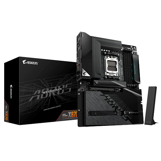 GIGABYTE MB Sc AM5 X870 AORUS STEALTH, AMD X870, 4xDDR5, 1xHDMI, 2xUSB4, WiFi