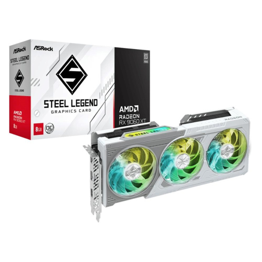 ASRock VGA AMD Radeon RX 9060 XT Steel Legend 8GB OC, RX 9060 XT, 8GB GDDR6, 2xDP, 1xHDMI ASRock VGA AMD Radeon RX 9060 XT Steel Legend 8GB OC, RX 9060 XT, 8GB GDDR6, 2xDP, 1xHDMI