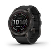 BAZAR - Garmin fenix 7 Sapphire Solar, Titan Black/ Black Silicone Band, EU - pouze hodinky, napájecí kabel