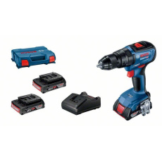 Bosch GSB 18V-50 + 3× GBA 2,0Ah + GAL 18V-20 v L-Case profesionální sada