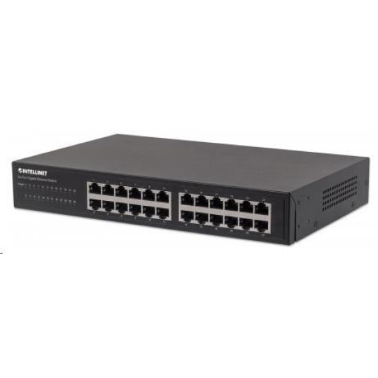 Intellinet 24-port Gigabit Ethernet Switch, 24x GbE, fanless