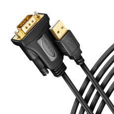 BAZAR - AXAGON ADS-1PQN, USB-A 2.0 - sériový RS-232 DB9-M FTDI adaptér / kabel 1.5m - Poškozený obal (Komplet)