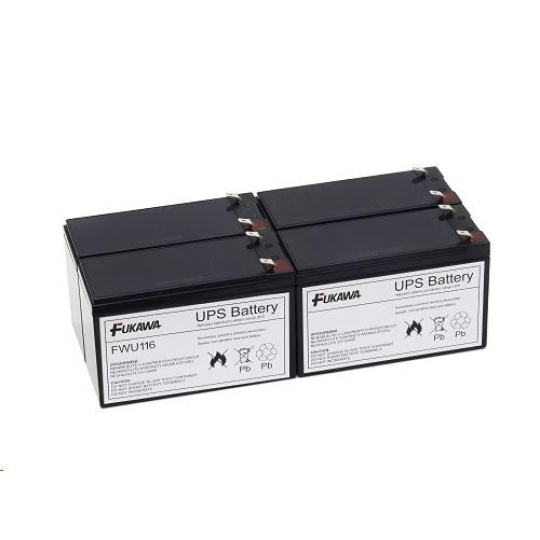 Baterie - FUKAWA FWU-116 sada baterií za APCRBC116 (12V/9Ah, 4ks)