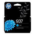 HP 937 Cyan Original Ink Cartridge (800 pages)