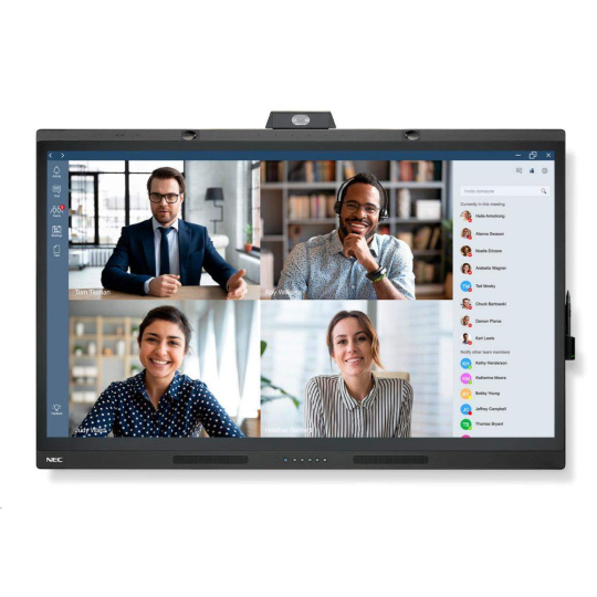 NEC LFD 55" MultiSync WD551, 3840x2160, 400cd, 16/7, 1xHDMI, 2xUSB-C, RS232 speaker, microphone,camera and room sensors