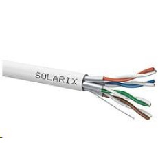 Instalační kabel Solarix STP, Cat6A, drát, LSOH, cívka 500m SXKD-6A-STP-LSOH