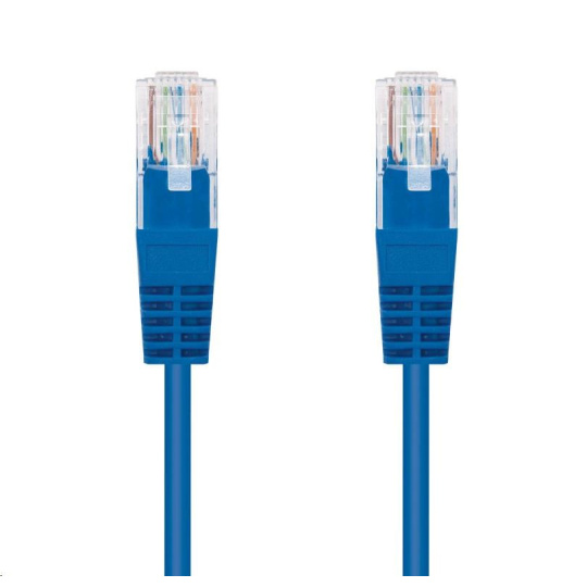 C-TECH kabel patchcord Cat5e, UTP, modrý, 1m