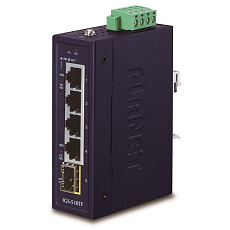 Planet IGS-510TF Switch průmyslový, 4x 1000Base-t, 1x SFP, dual power, 9-48VDC, -40 +75°C