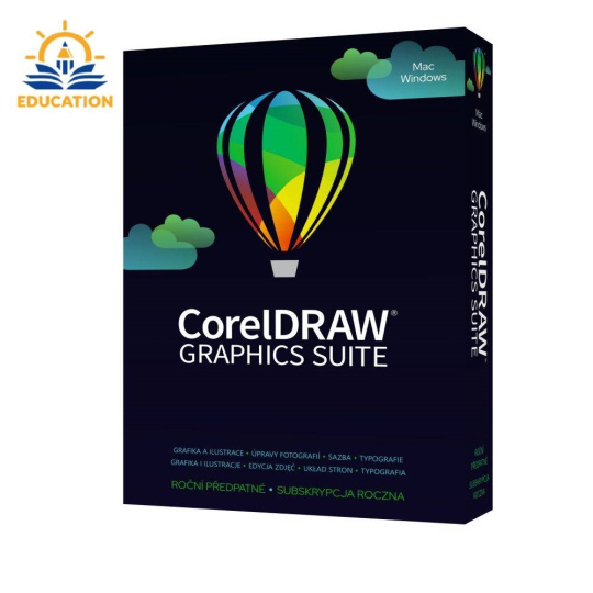 CorelDRAW Graphics Suite Education 365 dní pronájem licence (51-250) (Windows/MAC)