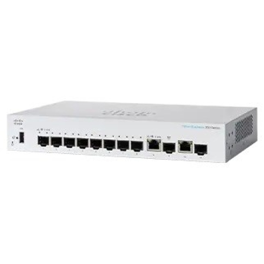 BAZAR - Cisco switch CBS350-8S-E-2G-EU (8xSFP, 2xGbE/SFP combo,fanless) - REFRESH  - rozbaleno